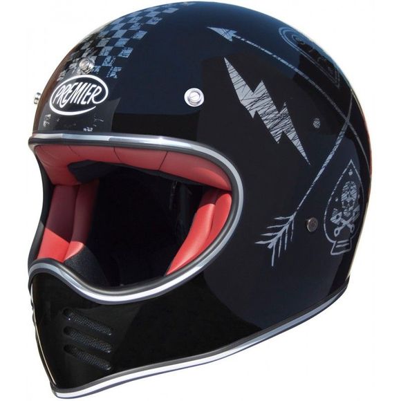Premier MX - NX - CHROMED Full-Face Helmet - GreyRef: PE0222-C287