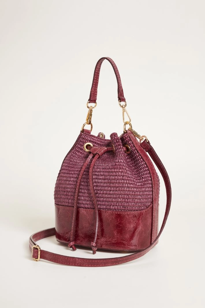 Straw bucket bag - BORDEAUX