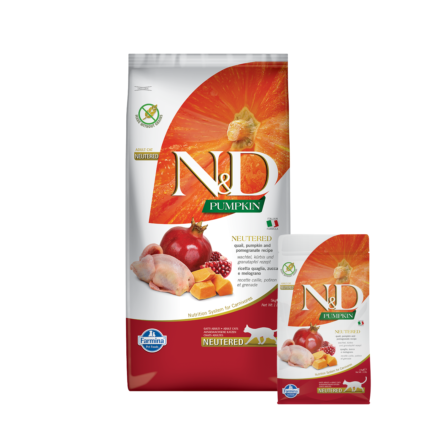 Farmina N&D Pumpkin Neutered Cat Food - Quail - 1.5 kg