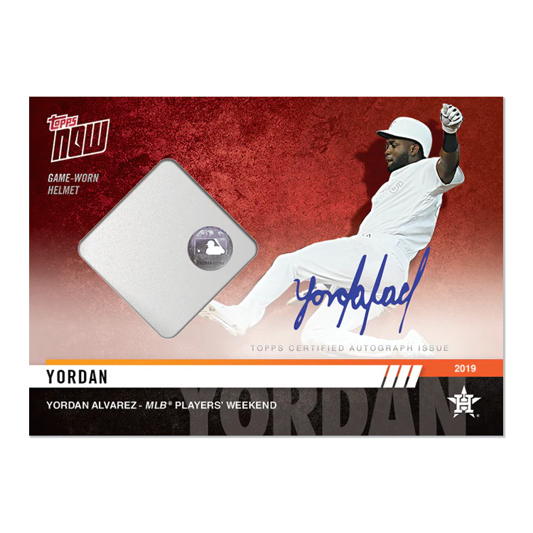 On-Card Auto Relic # to 10 - Yordan Alvarez - MLB TOPPS NOW® Card 183B