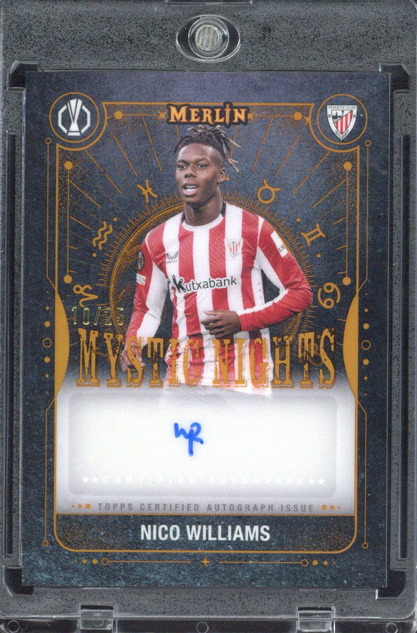2024-25 Topps Merlin UCC Nico Williams Mystic Nights Autograph /25 #MNA-NW