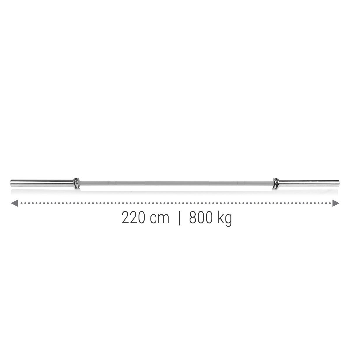 Barbell bar 183 cm 250 kg