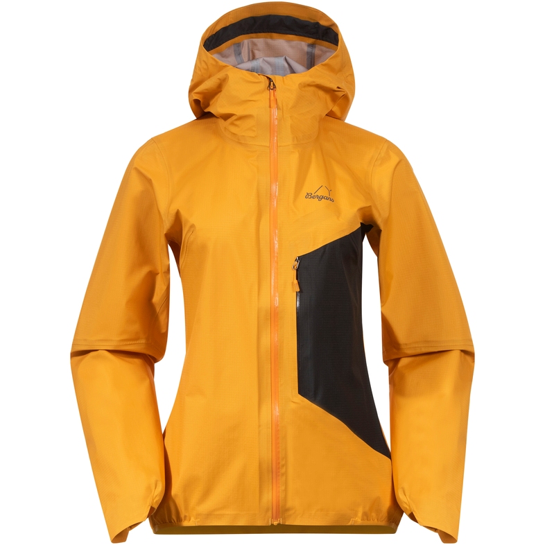 Bergans Y LightLine Air 3L Shell Jacket Women - mango yellow/dark shadow grey