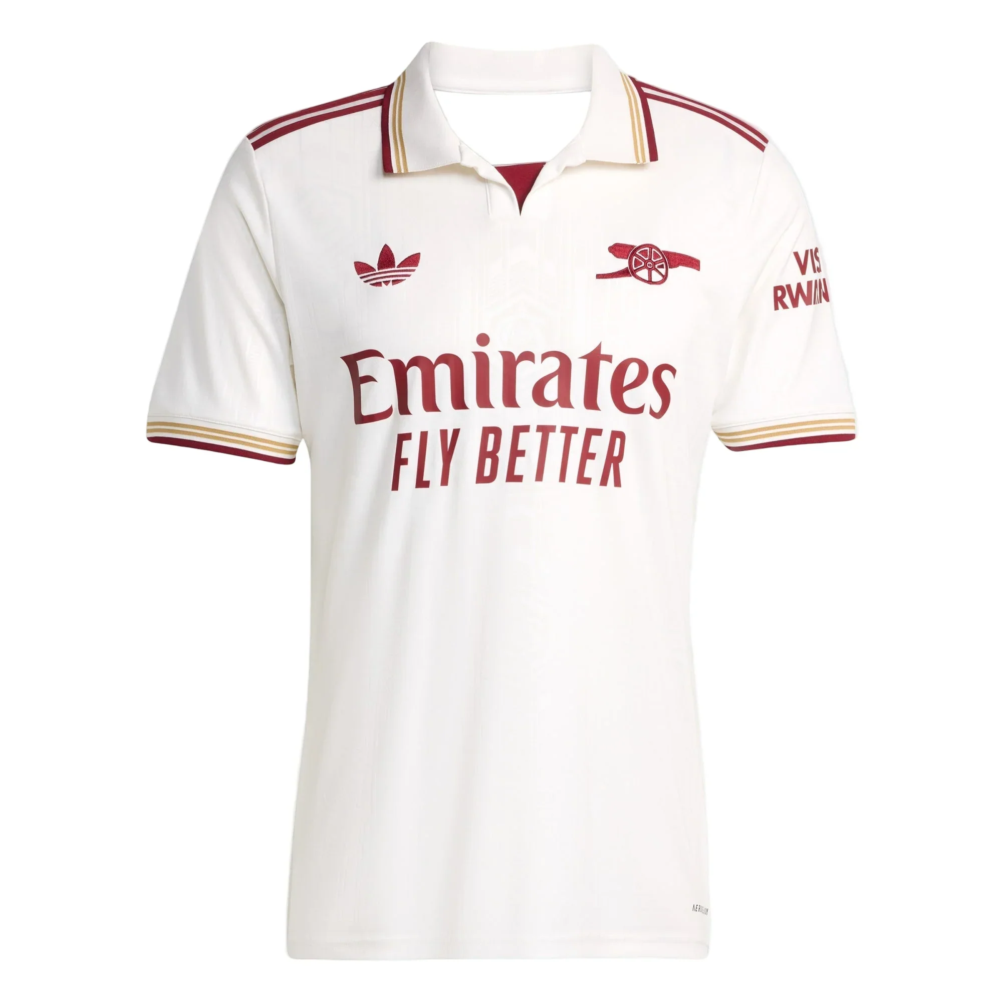 Men's Arsenal FC Third Jersey 25/26 (White/Burgundy)