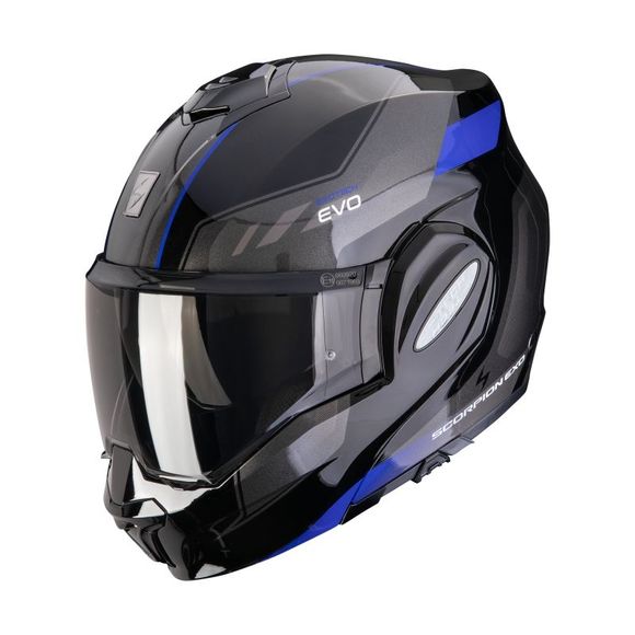 Casque modulable Scorpion Exo EXO-TECH EVO - SOCIUS - Noir / BleuRef : SC1253