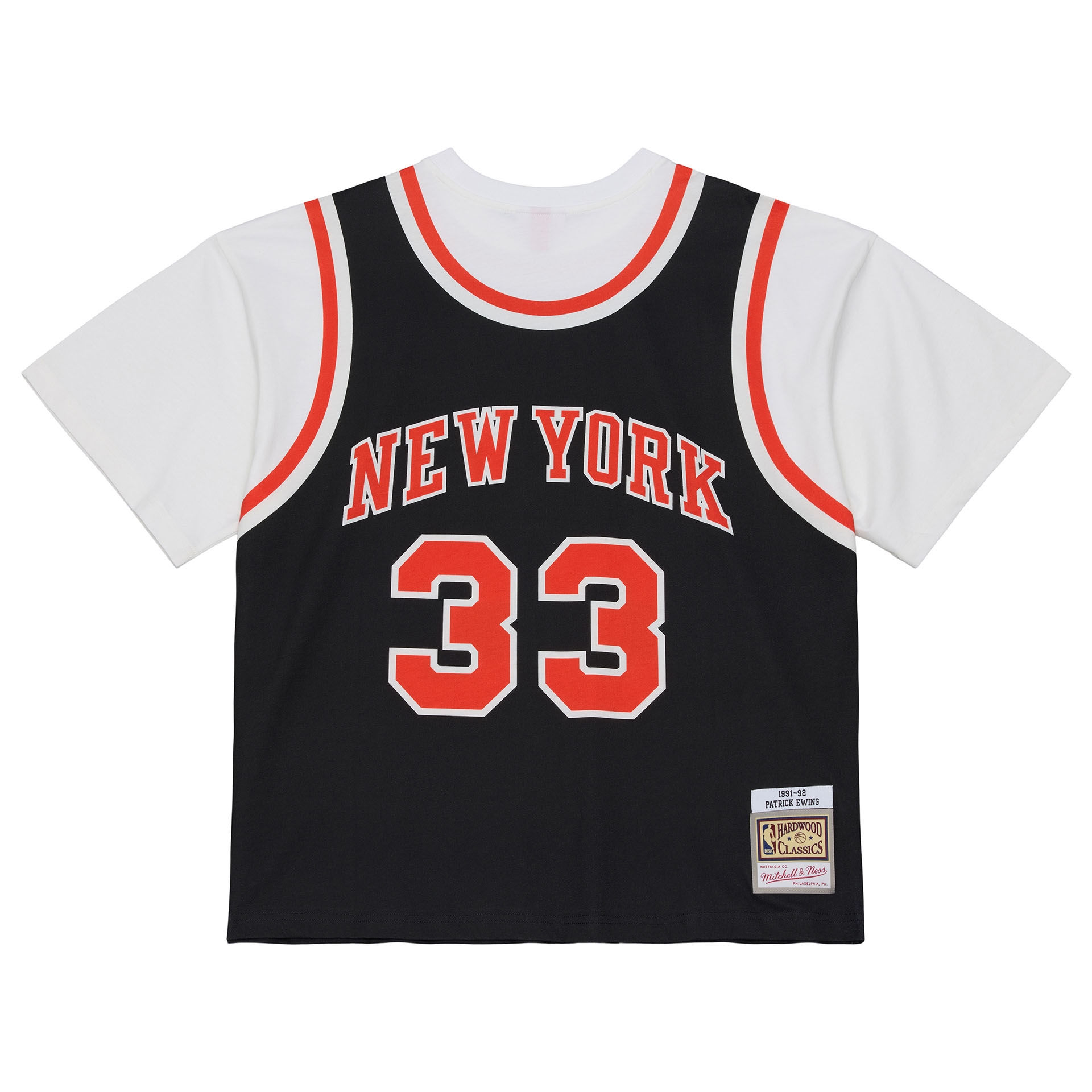 Patrick Ewing #33 New York Knicks Backward Jersey T-Shirt Black