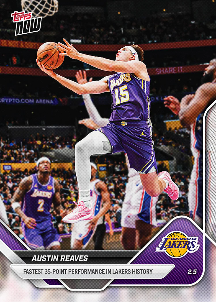 Austin Reaves - 2025-26 NBA Topps NOW® - Card 163 - PR: 709