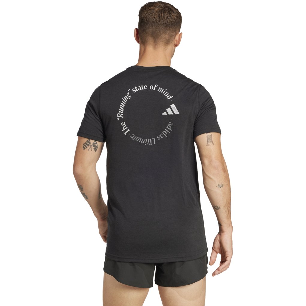 adidas Ultimate Metallic Graphic Running Tee Men - black JI9372