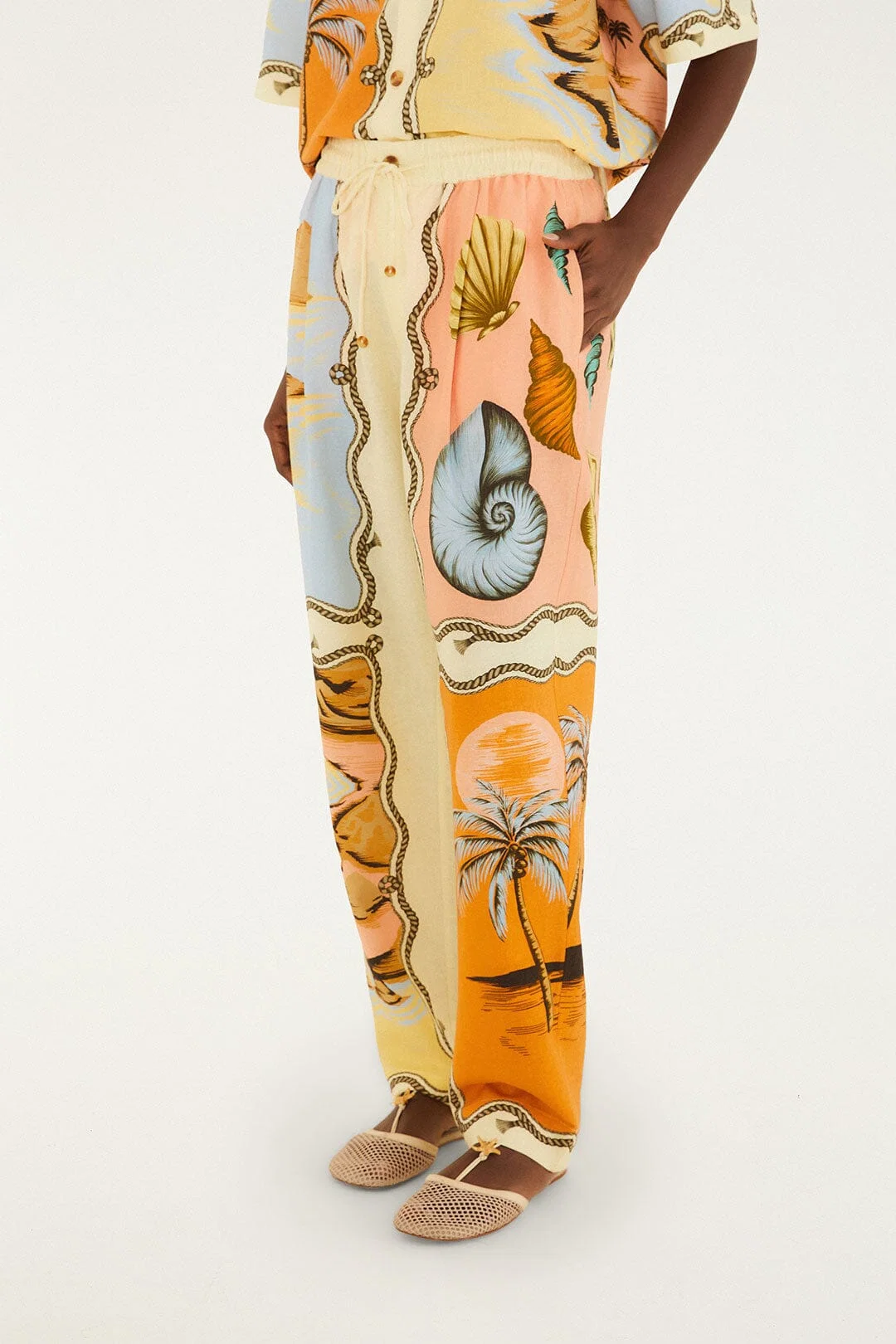Multicolor Rio Souvenir Scarves Pants