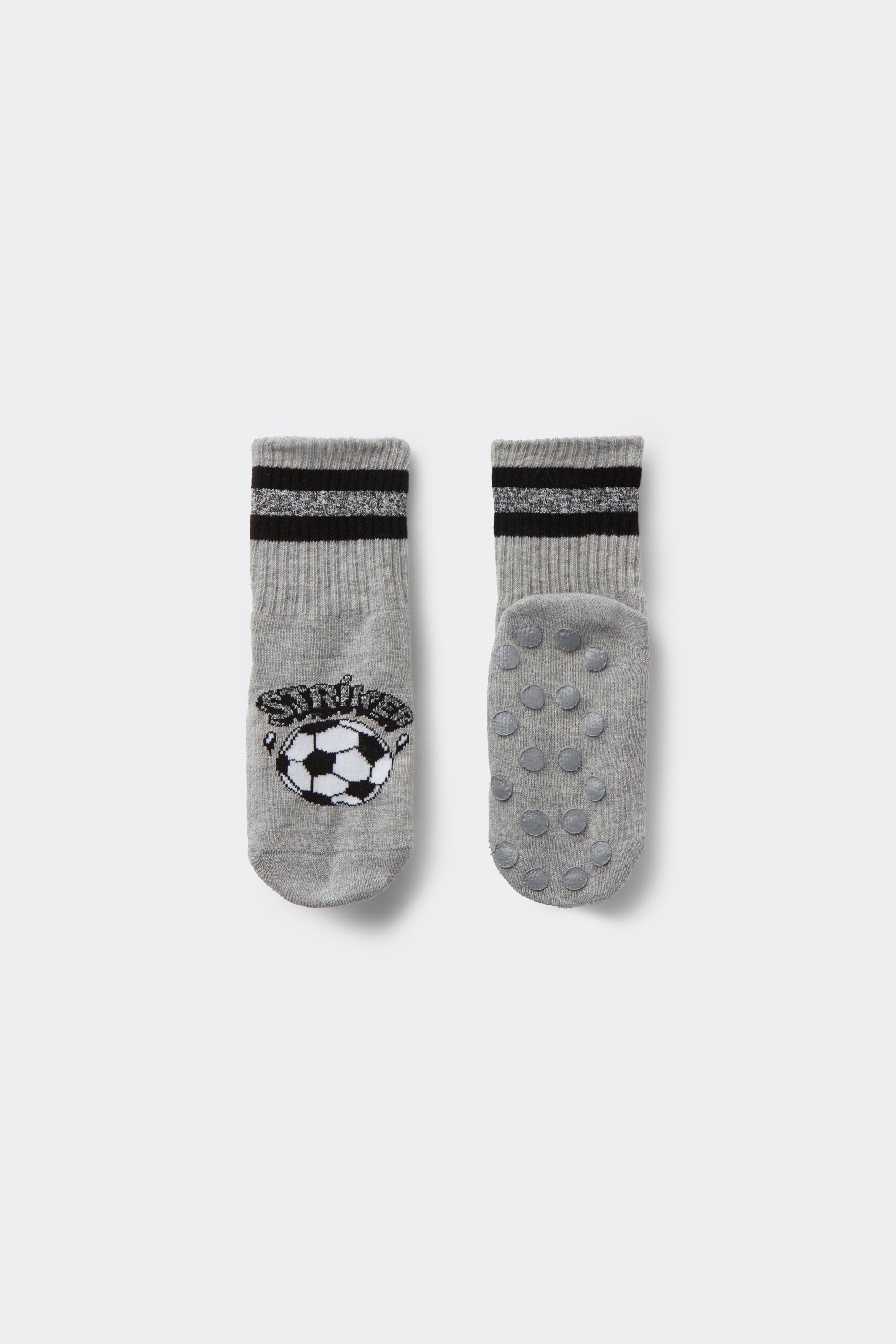 Boys’ Lightweight Patterned Non-Slip Cotton Socks
