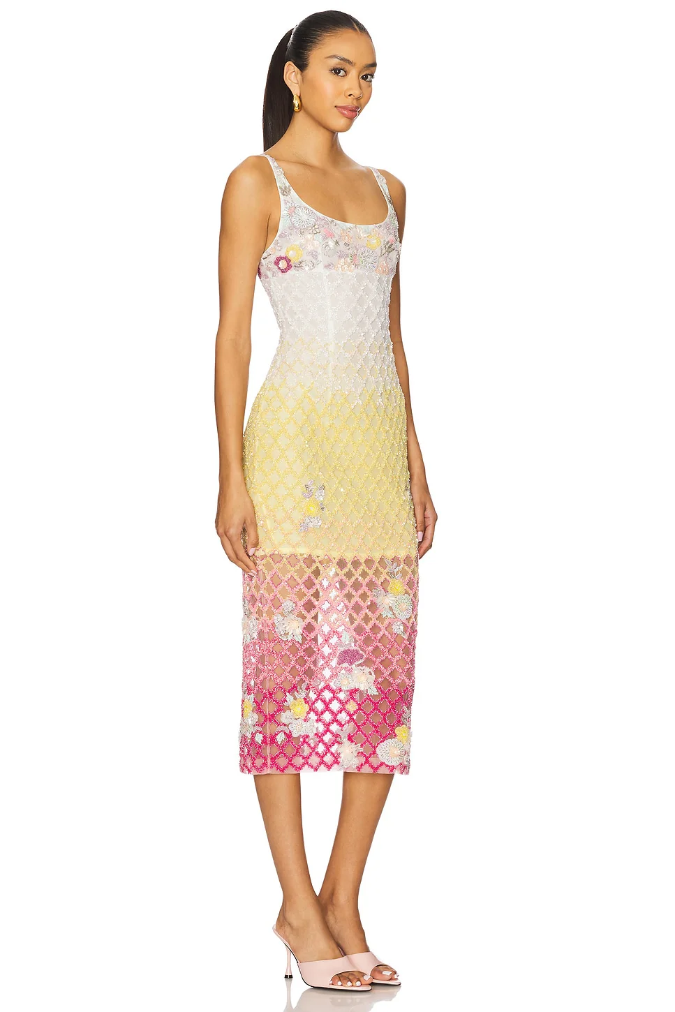 x REVOLVE Valeria Jewel Embroidered Midi Dress