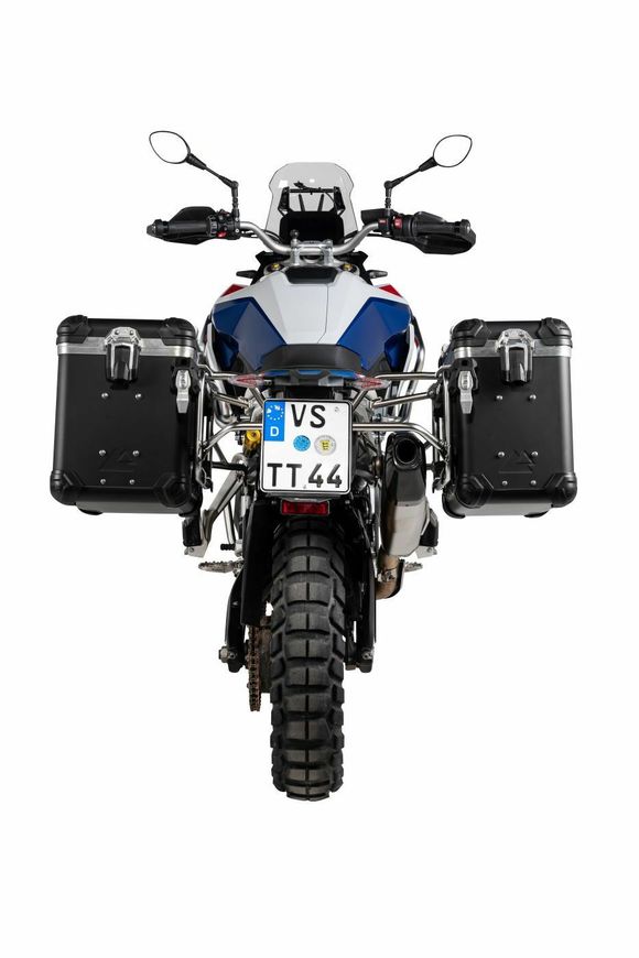 Touratech suitcase Complete kit ZEGA Evo 38/45 - Gray support included - Gray anodizedBMW 900 F 900 GS - 2024 - 2026Ref: Trt01618A / 01-083-6836-0