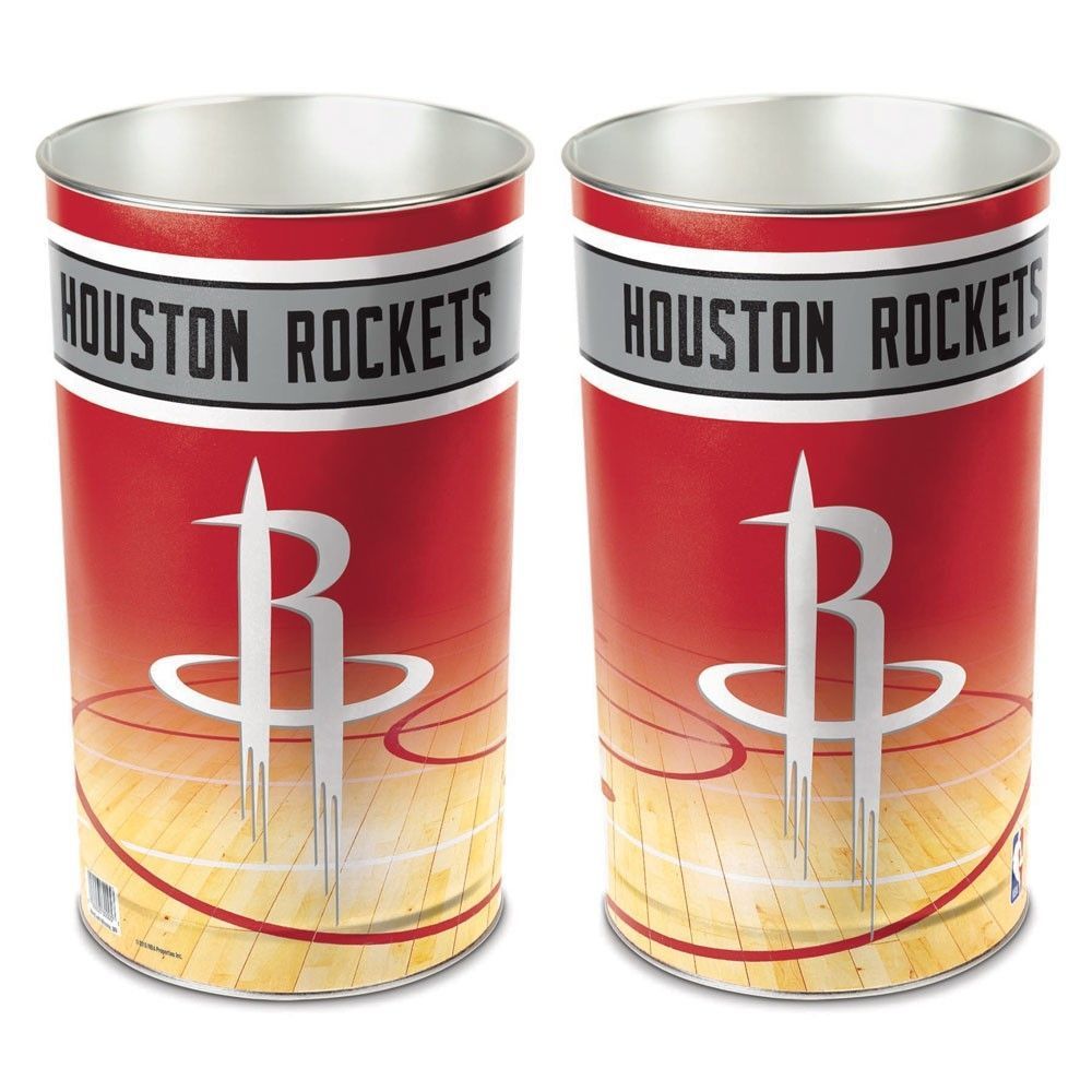 Houston Rockets NBA Metal Wastebasket