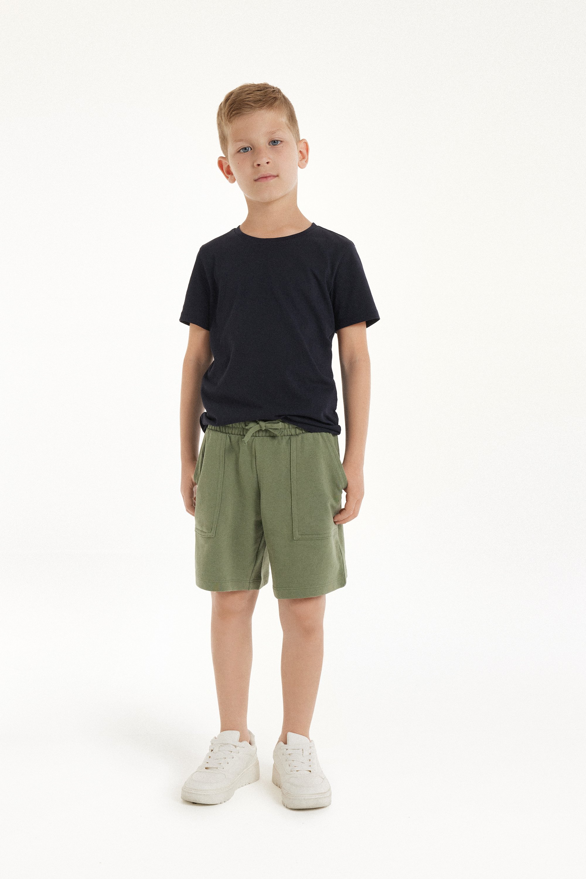 Boys’ Cotton Fleece Shorts with Pockets