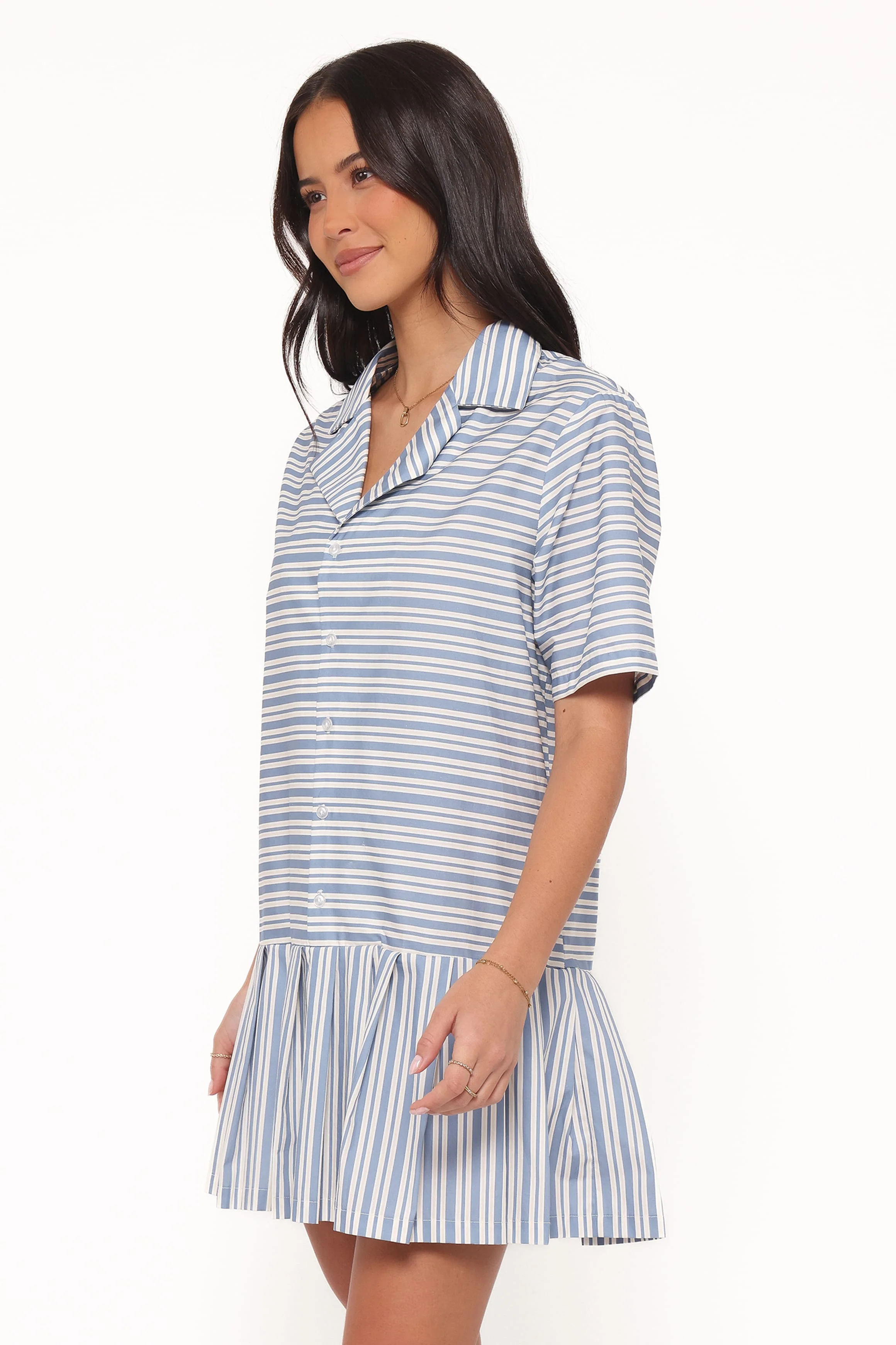 Fraser Mini Dress - Blue Stripe