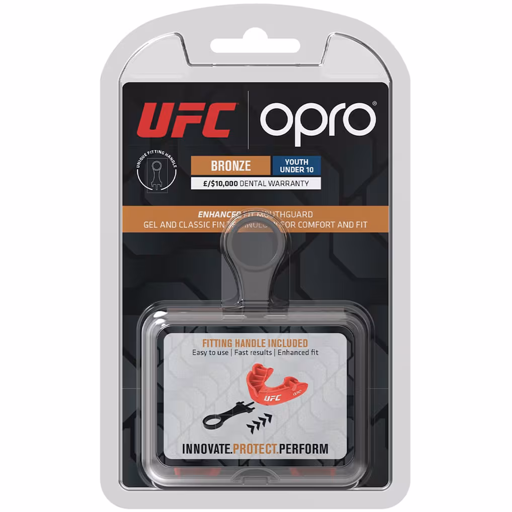 UFC OPRO Self-Fit Junior Bronze Mouthguard  - Red