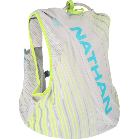 Nathan Sports Pinnacle 12L Women's Hydration Race Vest - Vapor Grey/Caribbean Blue