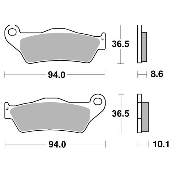 SBS 742LS Sintered Metal Rear Brake PadsRef: 742LS / 742040