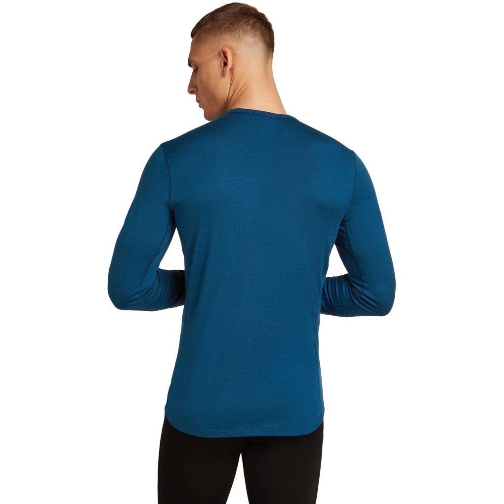 Icebreaker Merino 200 Oasis Long Sleeve Crewe Thermal Top Men - Atlantis