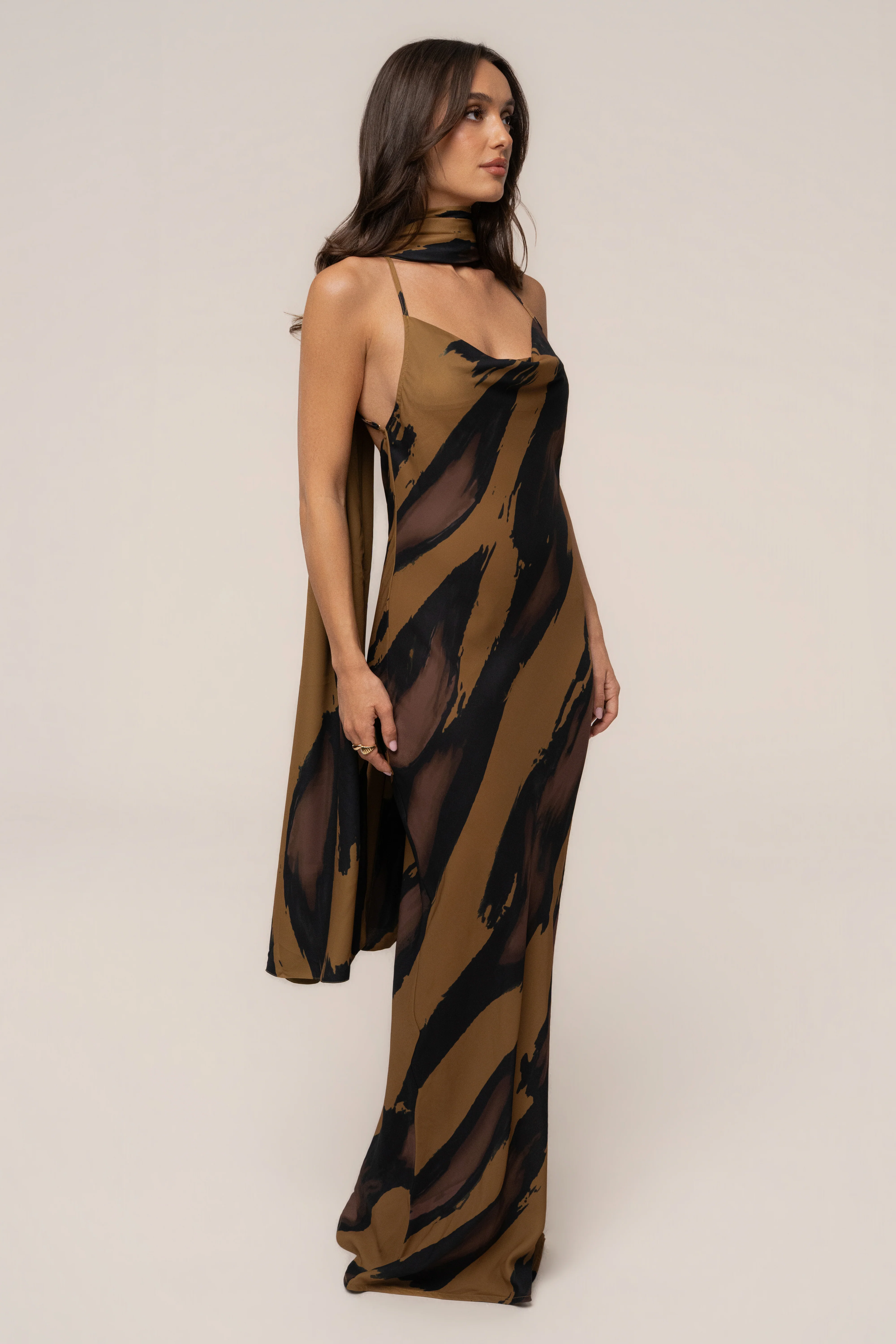 Gold Dusk Infinite Journey Maxi Dress