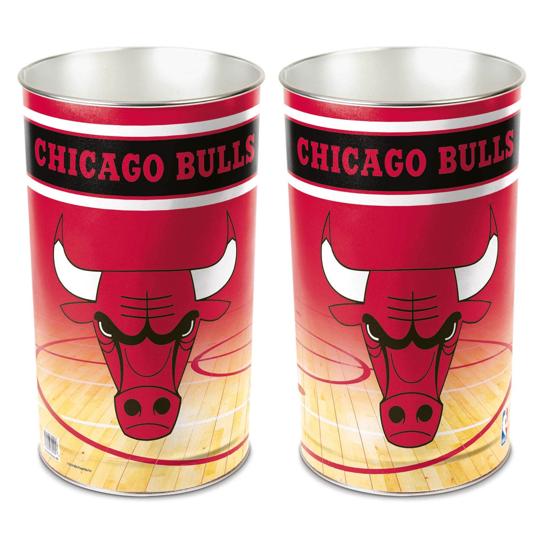 Chicago Bulls NBA Metal Wastebasket