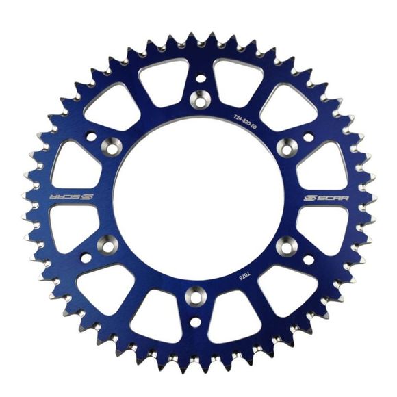 Couronne Scar YAMAHA YZ YZF- 50 dents - BleuRef : SCR0550 / SRS130-50BL