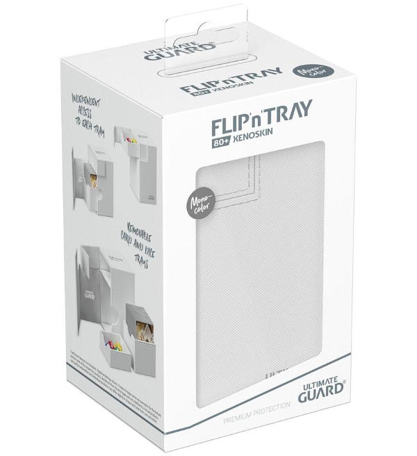 Ultimate Guard Flip'n'Tray Deck Case 80+ XenoSkin Monocolor - White