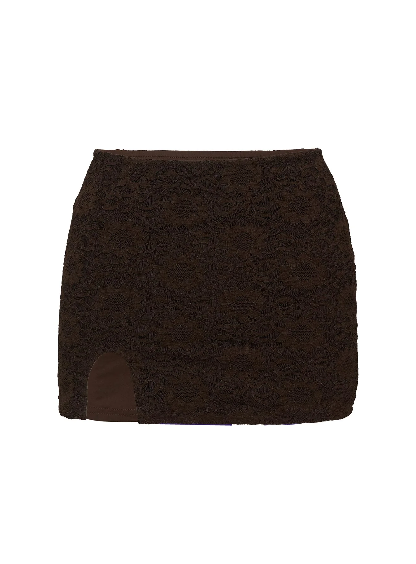 Bennington Lace Mini Skirt Brown