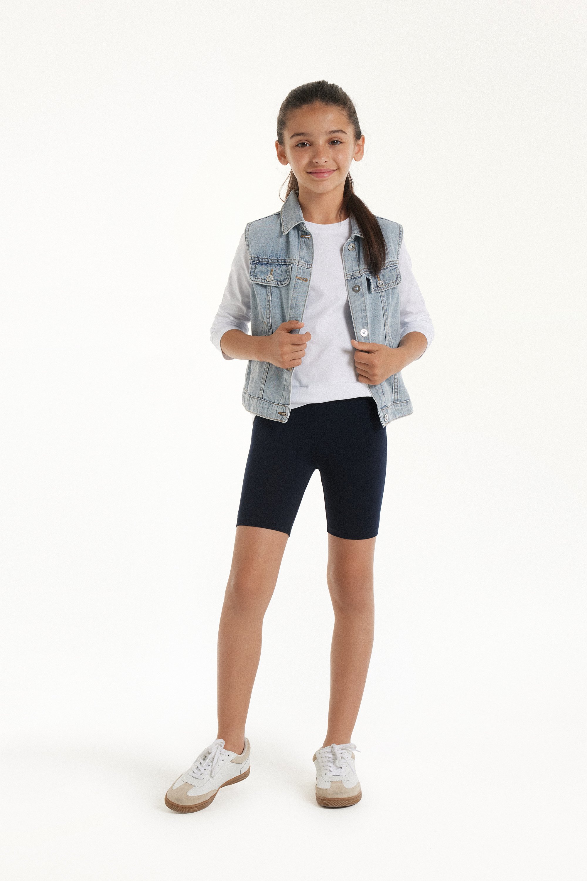 Girls’ Plain Colour Cotton Cycling Shorts