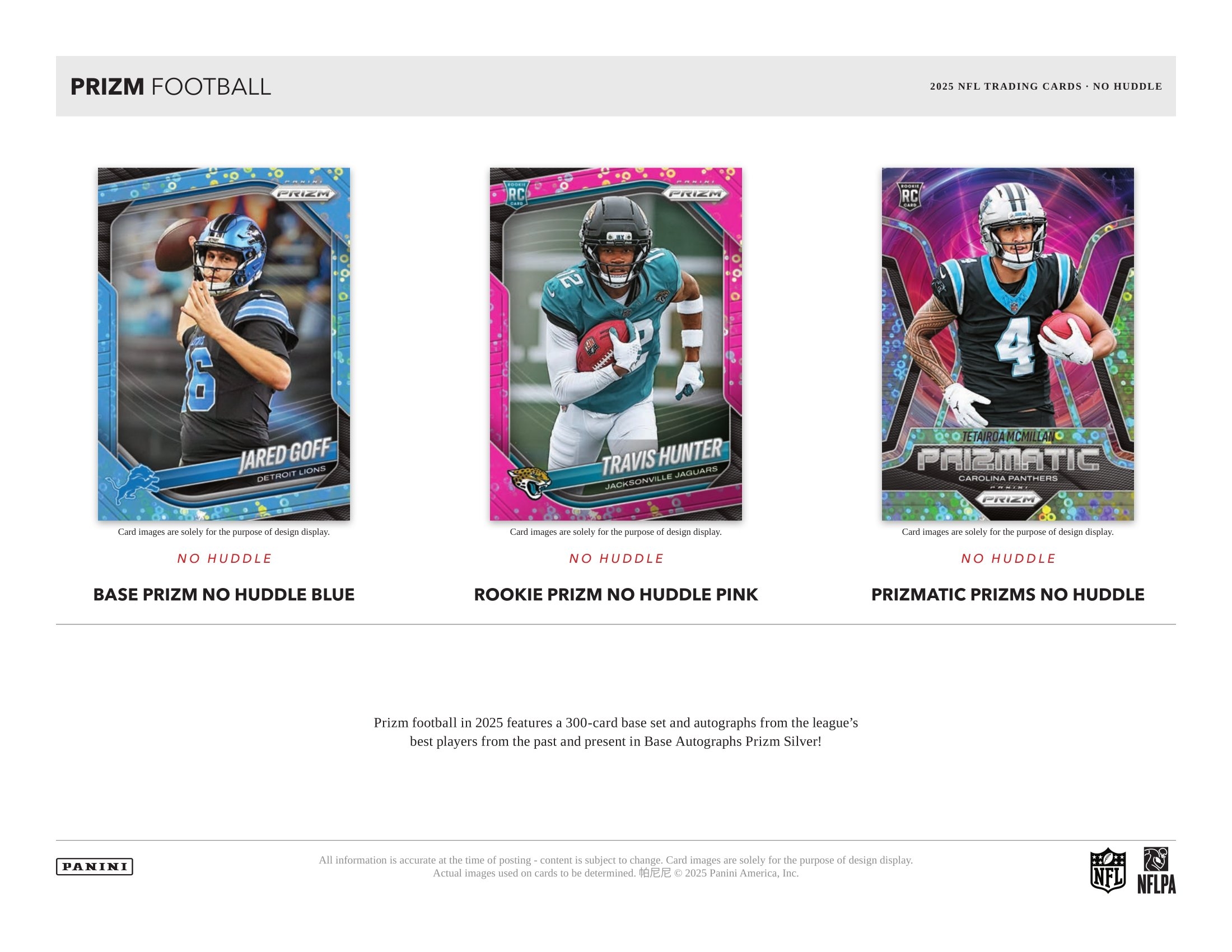 2025 Panini Prizm Football NFL No Huddle Hobby Box