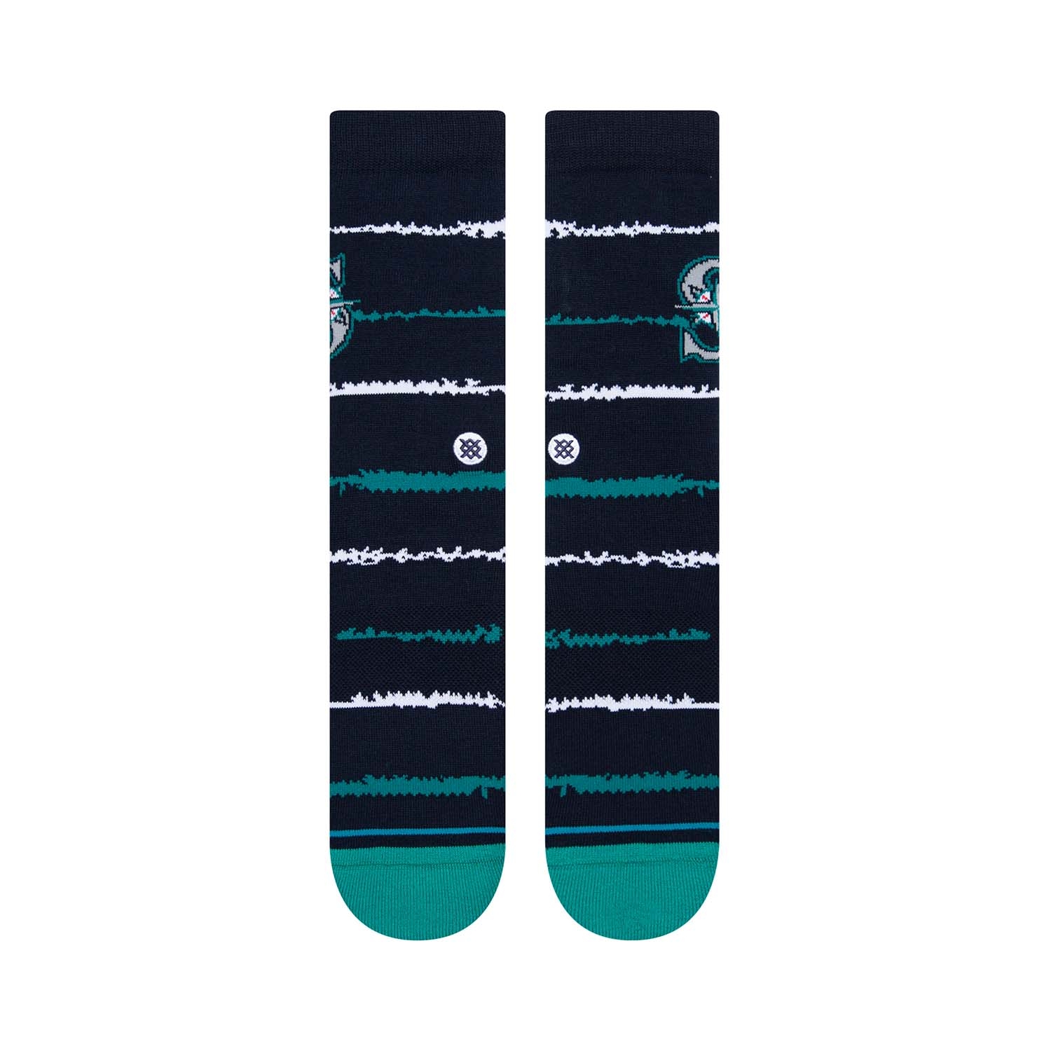Seattle Mariners Chalk Stance MLB Crew Socks Navy