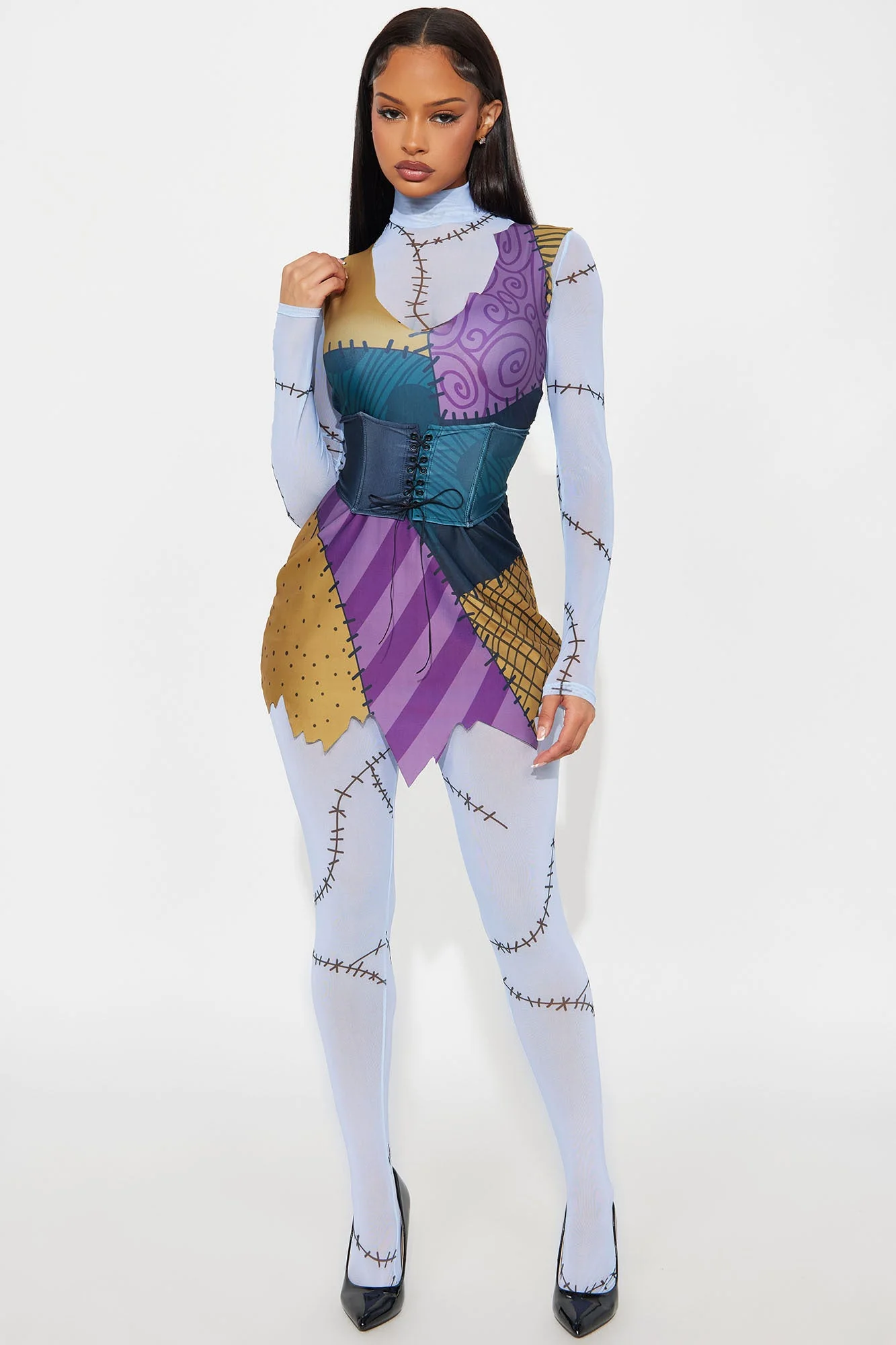Mad Lab Mistress 4 Piece Costume Set - Multi Color