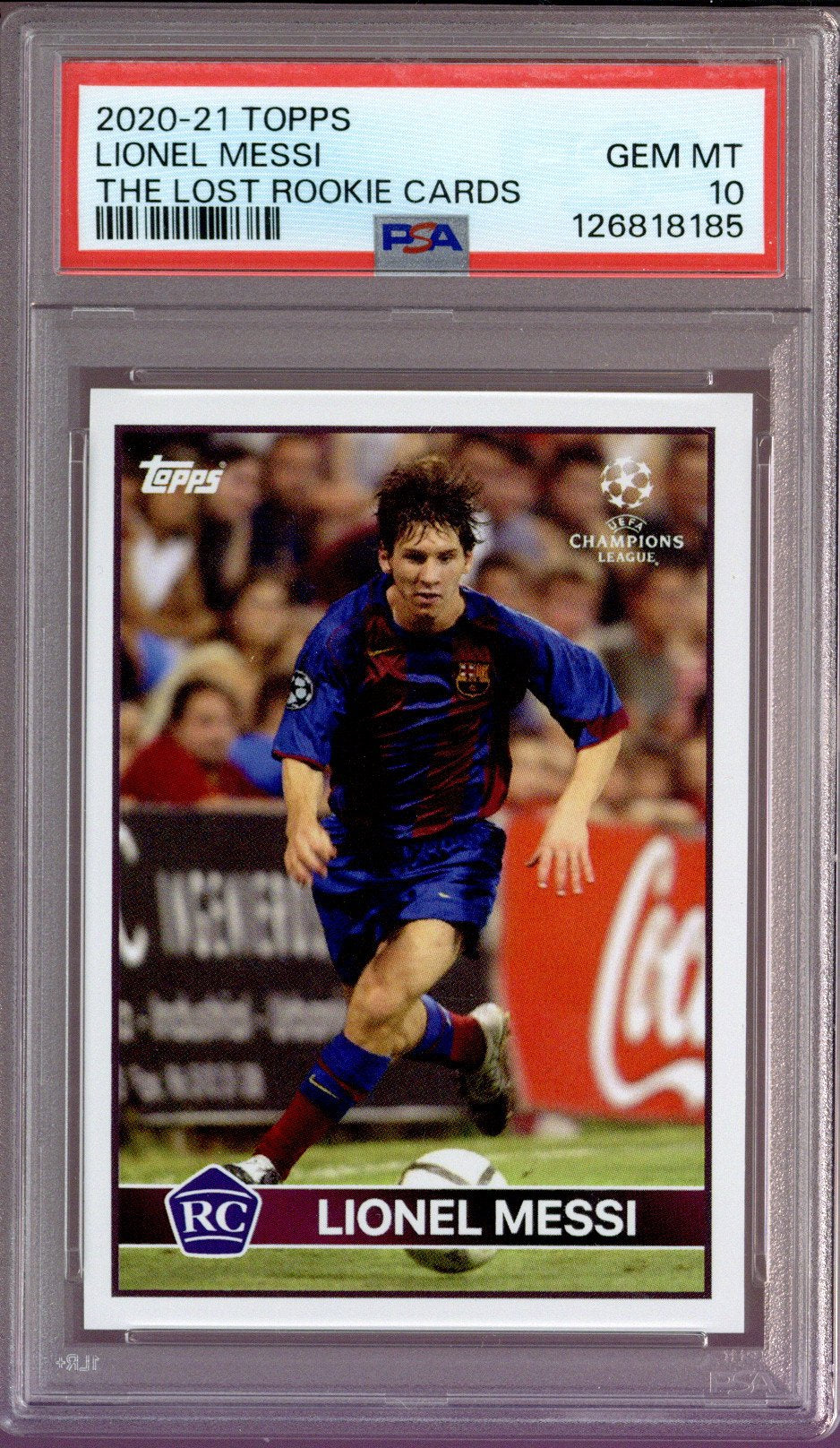 2020 TOPPS THE LOST ROOKIE CARDS LIONEL MESSI PSA 10 126818185