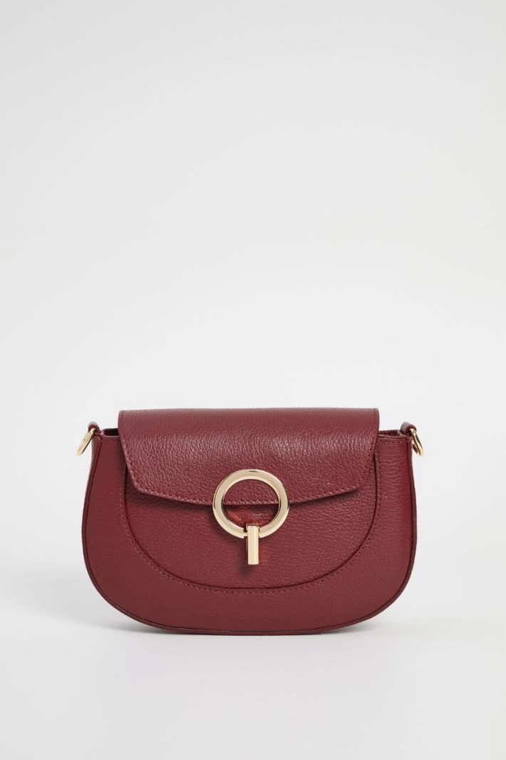 Leather shoulder bag - BORDEAUX