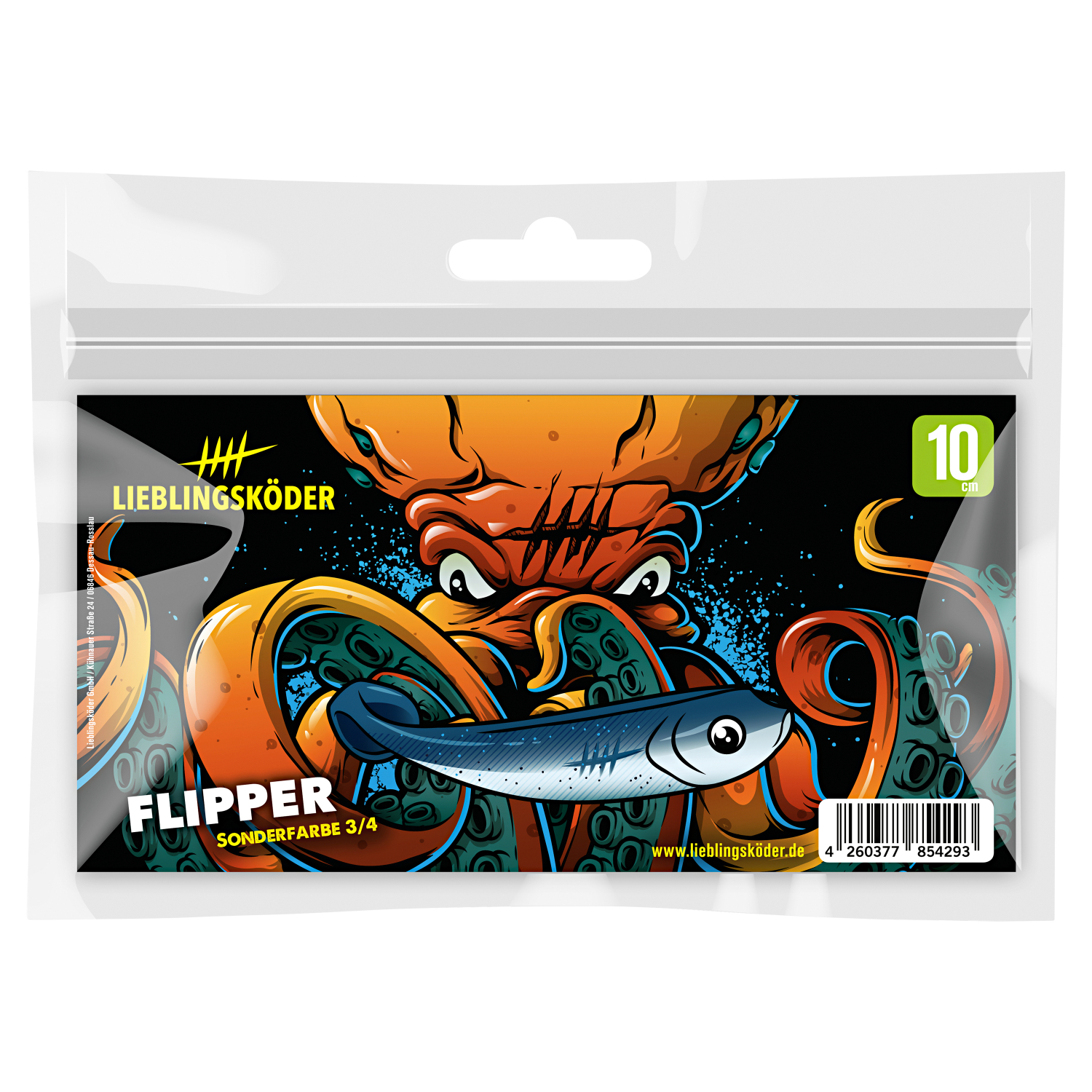 Lieblingsköder Shad Zander Bait (10 cm, Flipper)