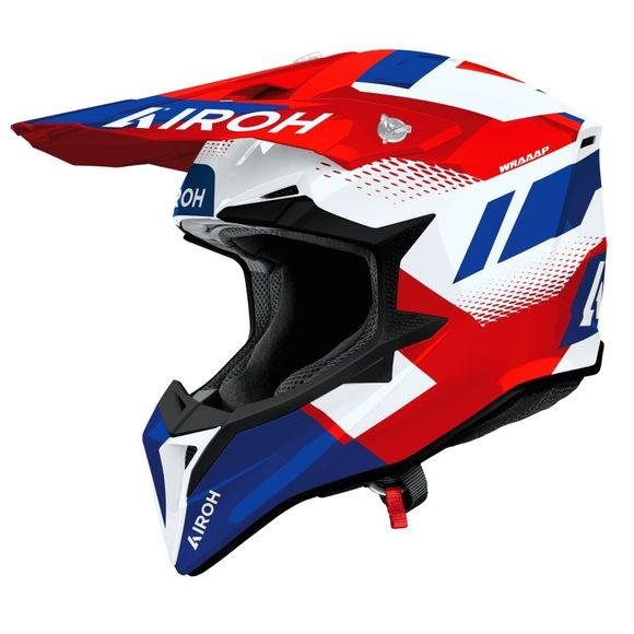 Casque cross Airoh WRAAAP - VISION 2026 - Rouge / BleuRef : AR1540