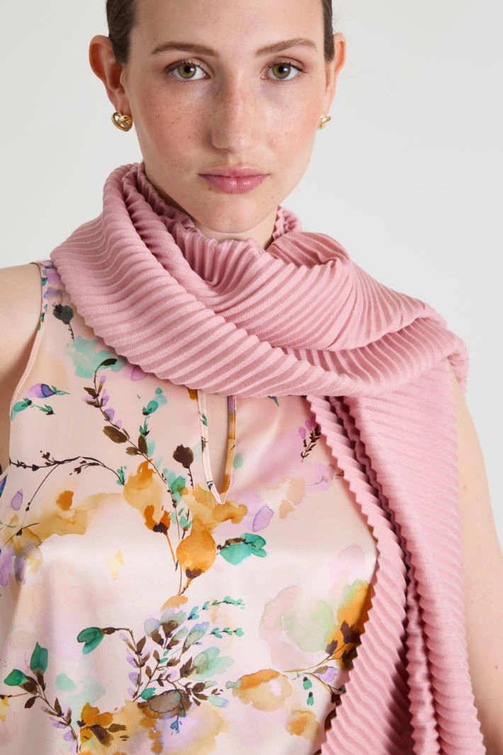 Pleated stole - PINK