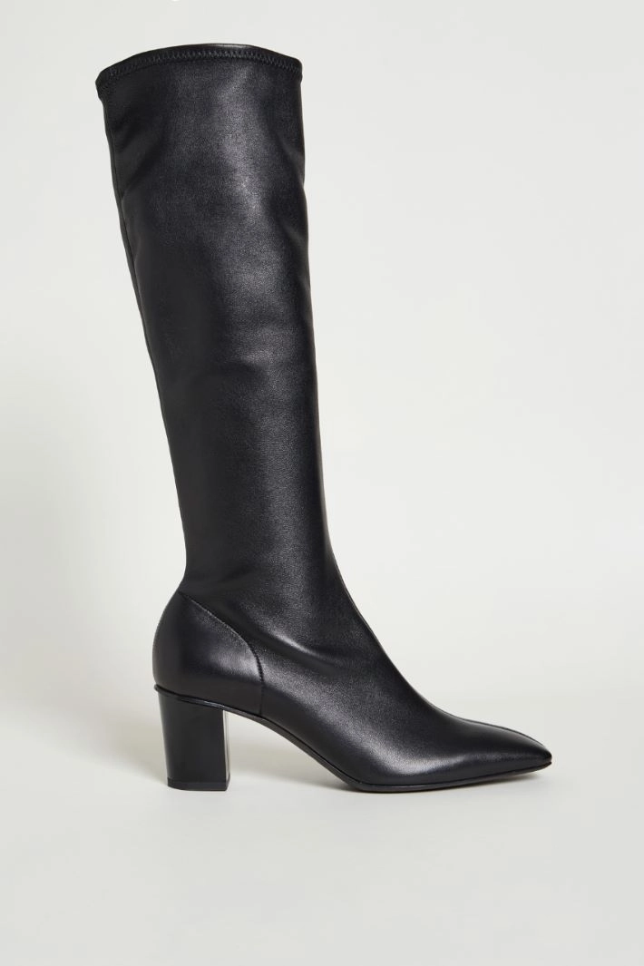 Nappa knee-high boots - BLACK