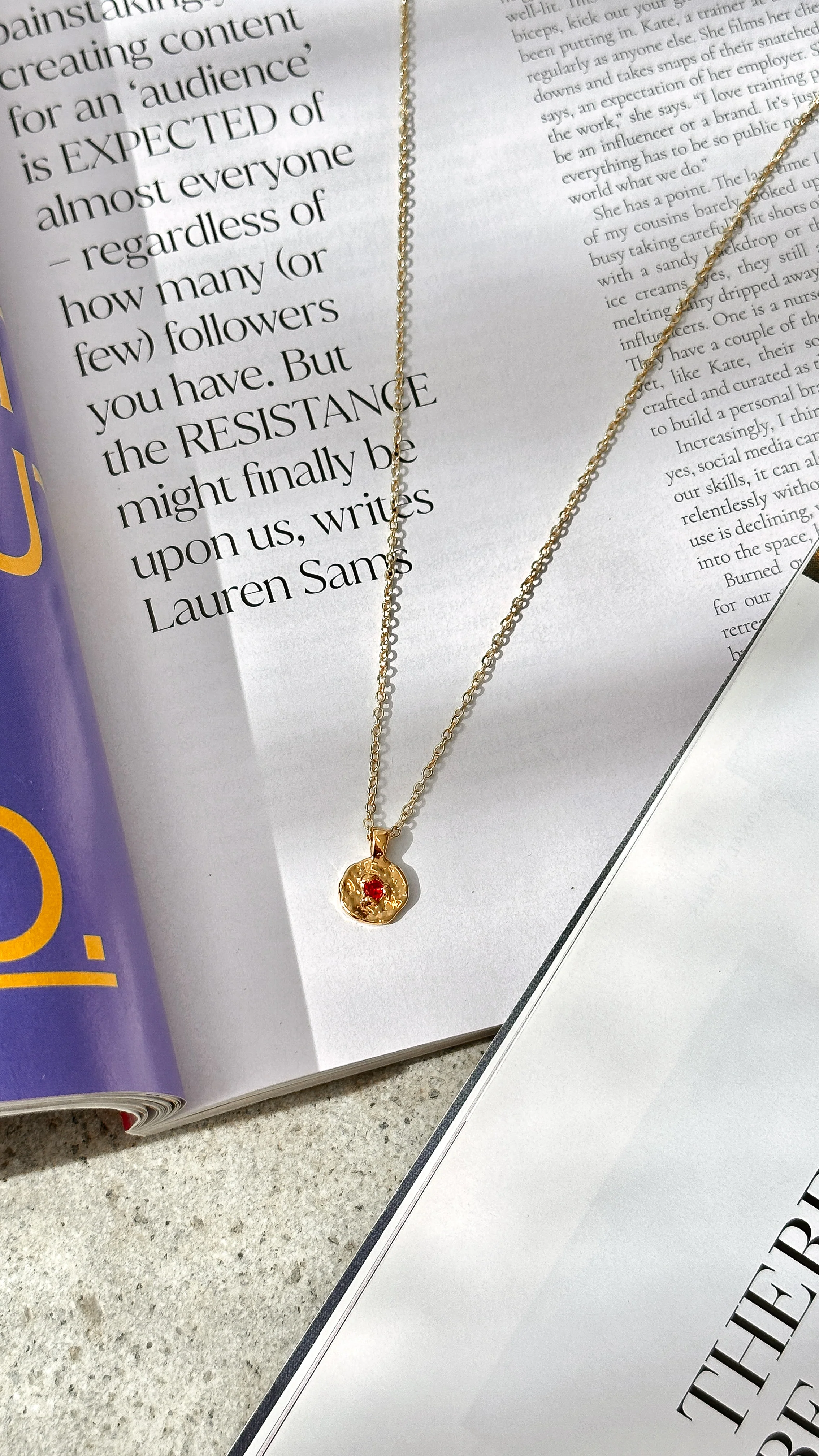 January Birthstone Necklace - Garnet