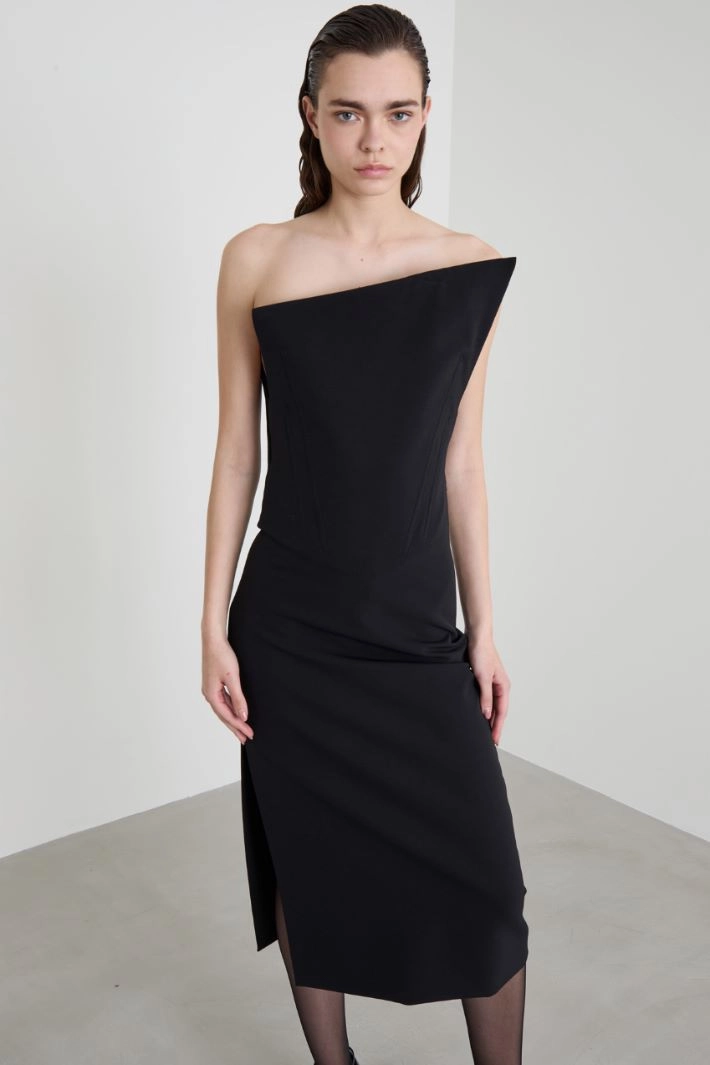 Asymmetrical dress - BLACK