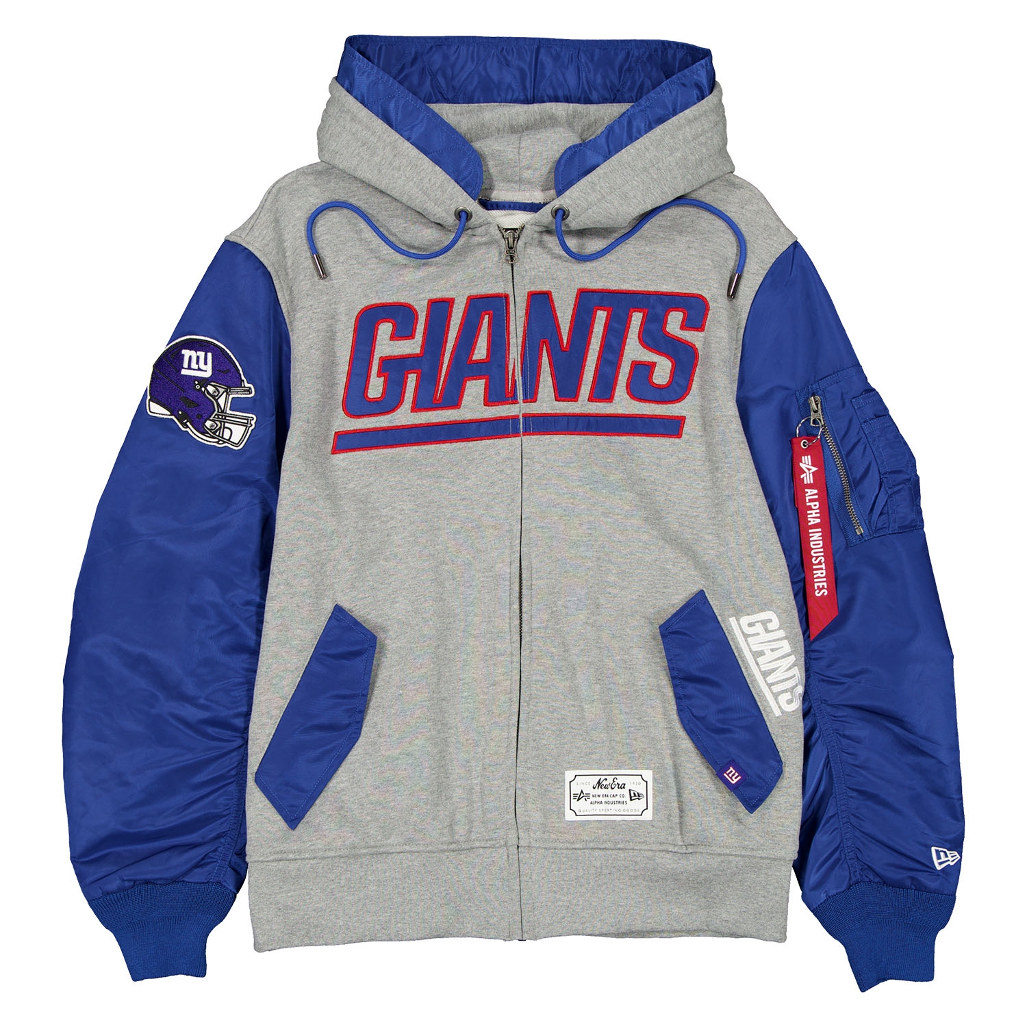 New York Giants Alpha Industries MA-1 NFL Full-Zip Fleece Jacket