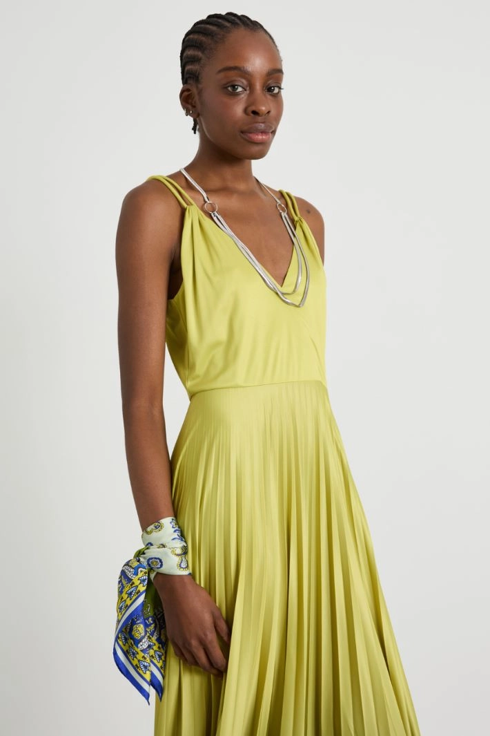 Silk twill scarf - GREEN