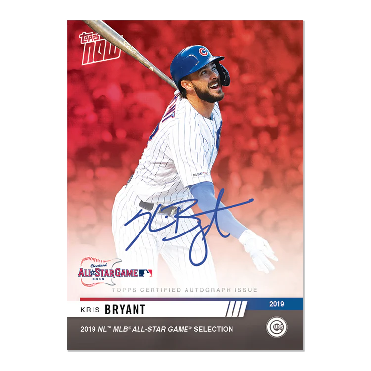 On-Card Autograph # to 10 - Kris Bryant - MLB TOPPS NOW® Card 6C