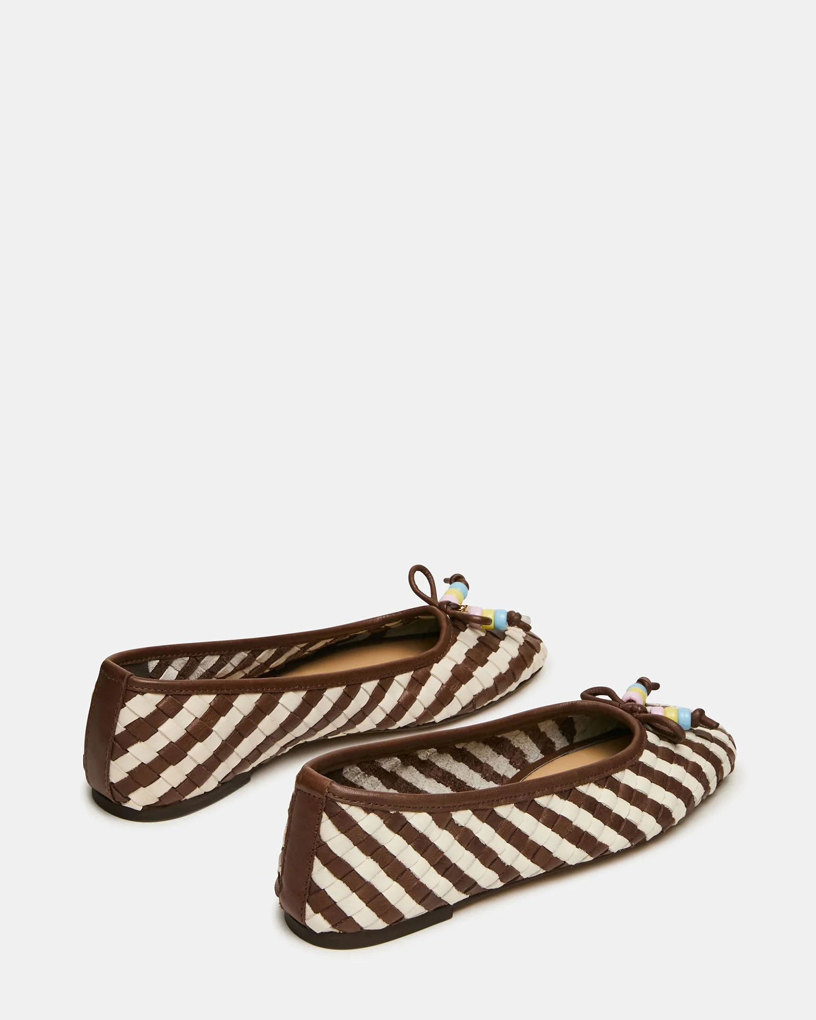 Divy White/Brown Leather