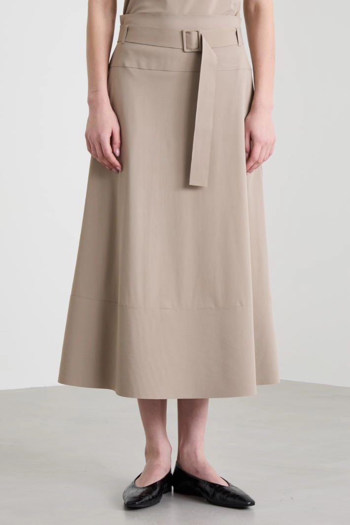 Technical jersey skirt - DOVE GREY