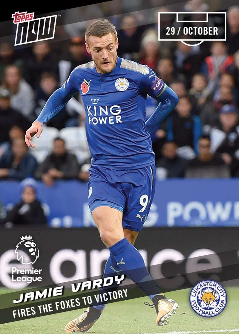 FIRES THE FOXES TO VICTORY - JAMIE VARDY - PL Topps NOW™ Card 49 - PRINT RUN QTY: 31 CARDS