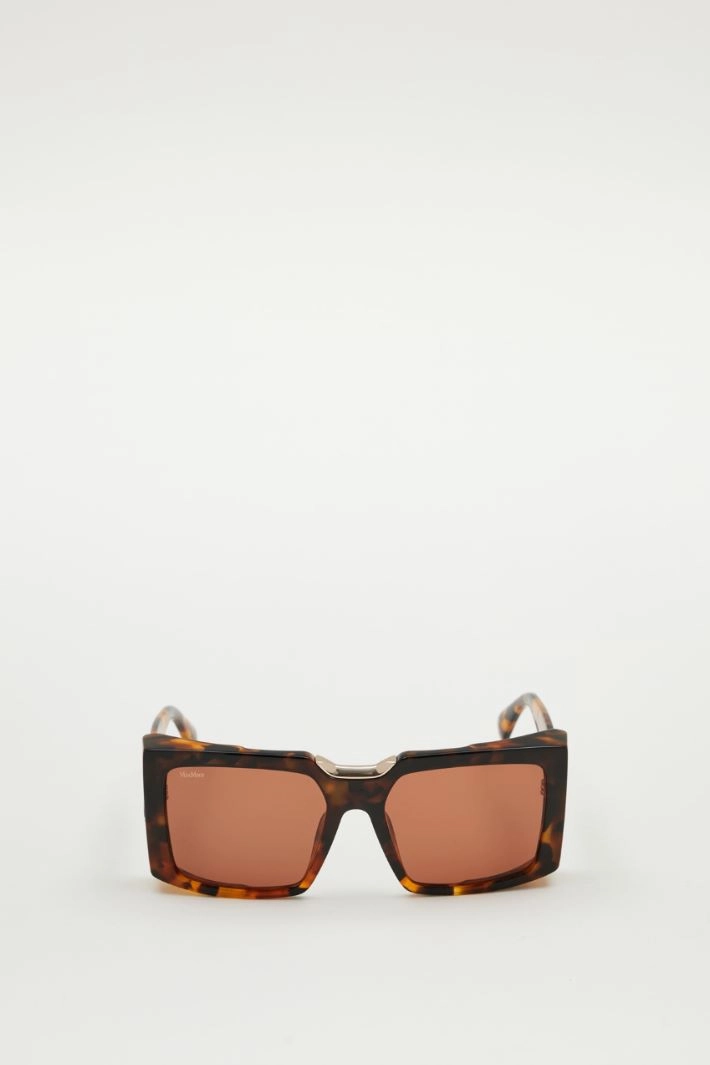 Oversized square sunglasses - BROWN ORANGE