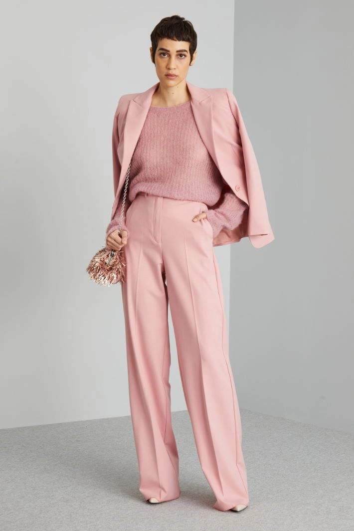 Canvas palazzo trousers - PINK