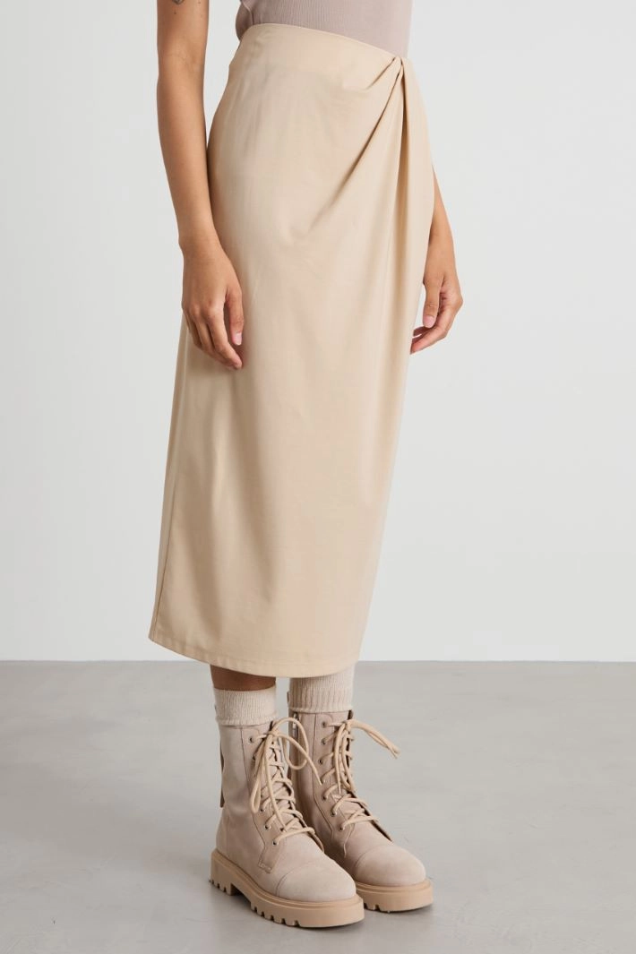 Draped Jersey Skirt - SAND