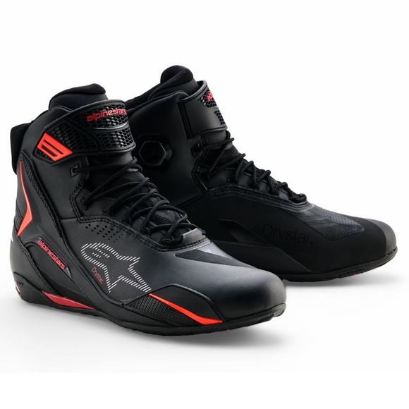Alpinestars FASTER-4 DRYSTAR Motorcycle Riding Shoes - Black / RedRef: AP3884
